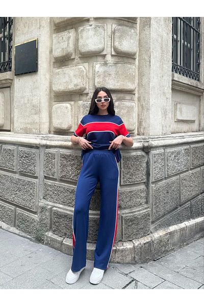 sportiness Modal Fabric Suit with Arabieli Garnish