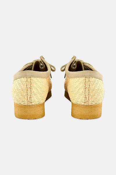 CLARKS Men Standard Wallabee Lace Up Casual Shoes, Sage Green