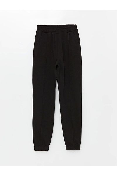 LC Waikiki Φούτερ LCW Kids Μαύρη ελαστική μέση για κορίτσια Jogger