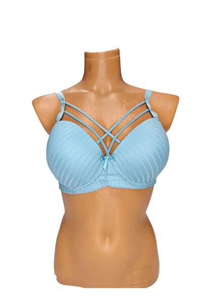 NARIYA Women's Gatherer Bra Plus Size C Cup Hollow Cross Drawstring with Wire