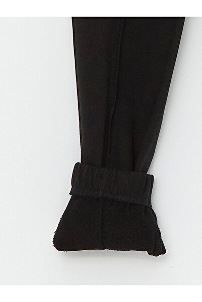 LC Waikiki Φούτερ LCW Kids Μαύρη ελαστική μέση για κορίτσια Jogger