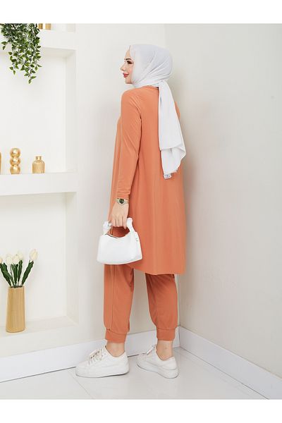 MODAMÜNASİP My Sandy Shalwar Detailed Trouser Suit with Its Most Beautiful Colors