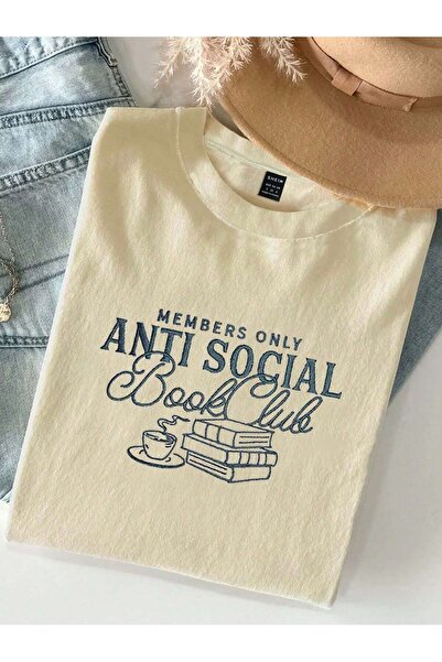 Vordevia Antisocijalna Štampano Oversize kroj Pamuk majica