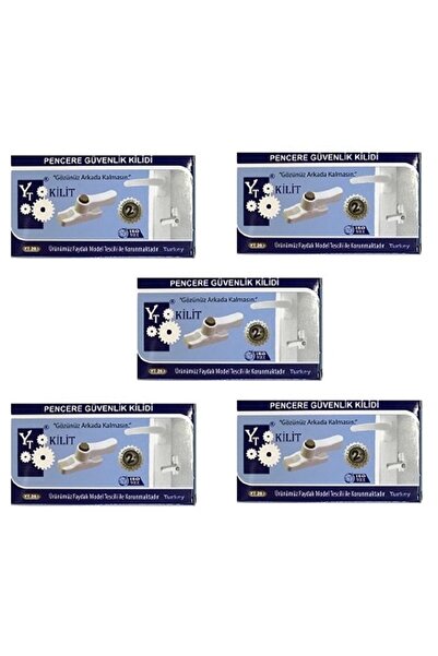 YT 5 τεμάχια YT Κλειδαριά ασφαλείας για παιδιά με παράθυρο Λευκό