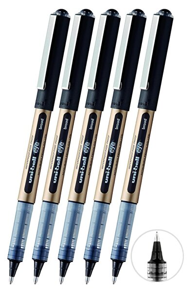 Artlantis Pix Pilot negru 5 bucăți Uniball Eye Broad 1.0 mm Pix Pilot cu rolă...