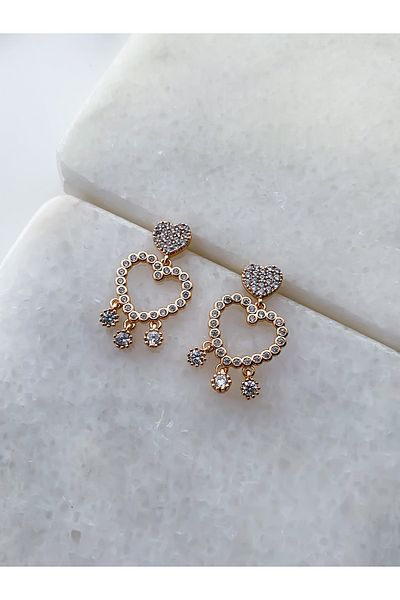 Lucky Designs Xuping Non Tarnish Imported Zircon Stone Gold Earrings/Tarnish Free Steel Earrings