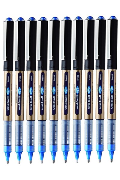 Artlantis Blue Pilot Pen 10 Pieces Uniball Eye Broad 1.0 mm Roller Pilot Pen ...
