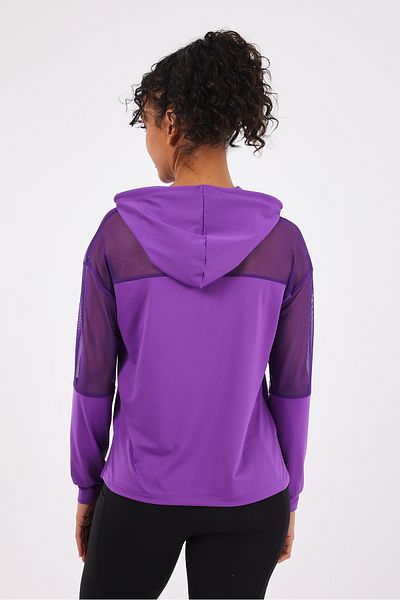 Scorp Purple Hooded Women's Sports Sweatshirt
