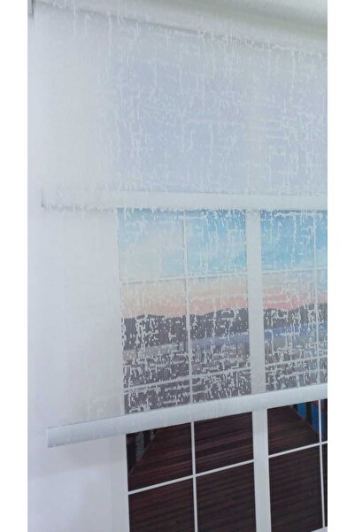 BULUT ÇİFT MEKANİZMALI BEYAZ TÜL, BEYAZ STOR PERDE