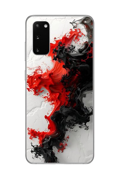 Dali Design حافظة شفافة متوافقة مع هاتف Samsung Galaxy S20+ مع تصميم طلاء ملون 1