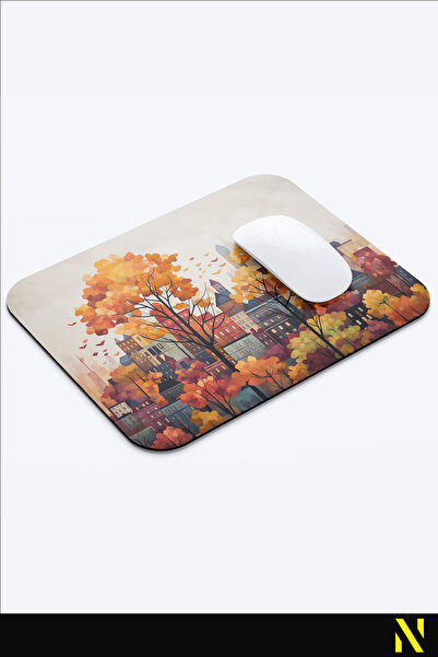 nilizma Ергономічна підкладка для миші з міським малюнком, нековзна основа, д...