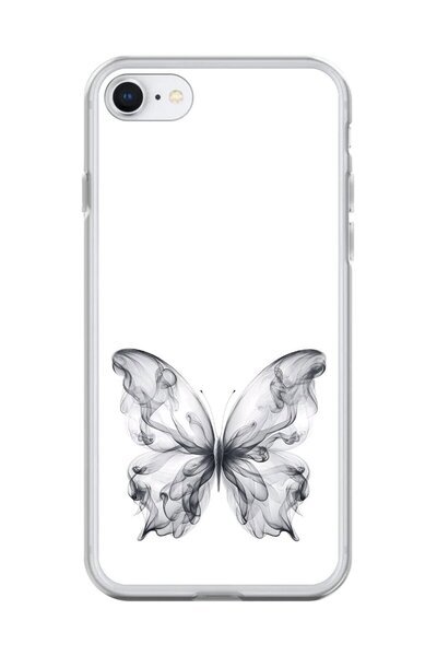 Dali Design حافظة شفافة متوافقة مع هاتف iPhone 8 بتصميم فراشة سموكي