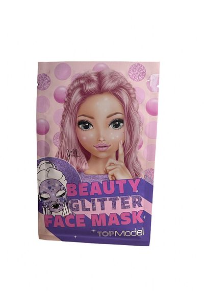 Top Model Glitter Face Mask - Love Pattern