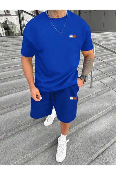 Tarzsokak Tricou cu imprimeu cu litere pentru bărbați Manfinity Homme și pant...