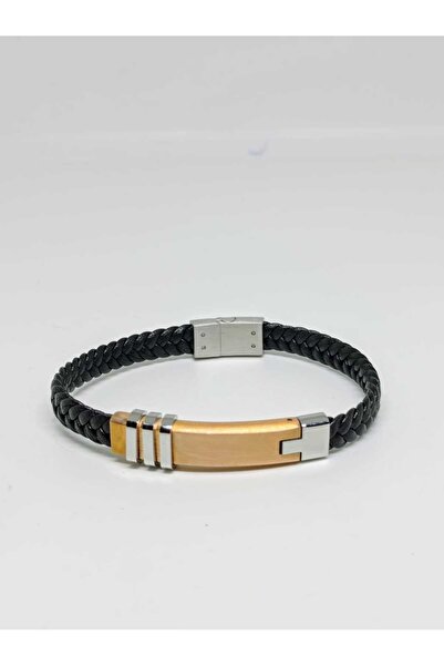 mama india alaçatı Men's Vegan Surgical Steel Bracelet, Braided Modern Design...