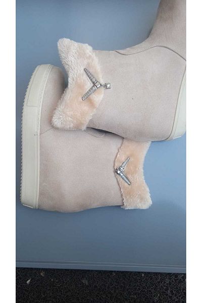 bescobel Baby Beige Hidden Heel Boots