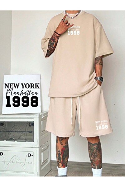 Tarzsokak Σετ ανδρικών μπλουζών και σορτς Manfinity Hypemode με χαλαρή εφαρμο...