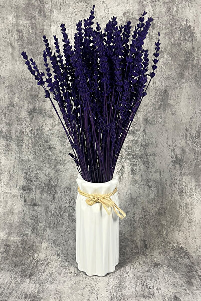 Goya Home Mor Lavanta Gelin Buketi Aranjman Çiçeği Süslük Vazoluk Magnetlik Hediyelik Kuru Çiçek