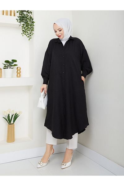 MODAMÜNASİP Great Pocket Detailed Linen Tunic