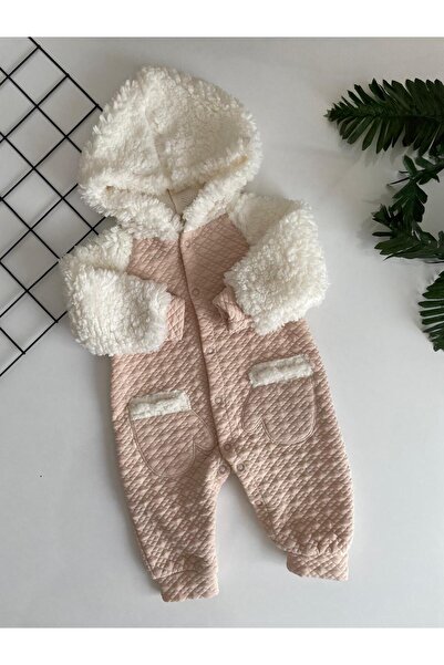 Minicixbebe unisex süs cep detaylı peluş bebek tulum