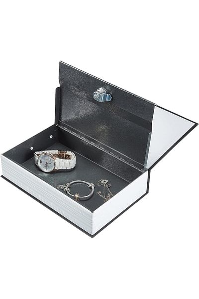 racoonco Book Shaped Storage Box with 2 Pcs Keys, Box for Hide Money and Jewellery Various Colours