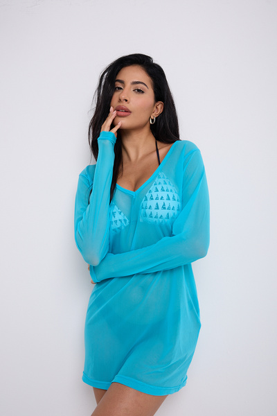 BY PAPI فستان قصير برقبة على شكل حرف V