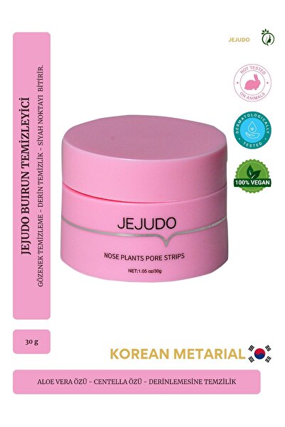 JEJUDO Burun Temizleme Macunu, Burun Bandı, Gözenek Giderici 60 Kullanımlık Maske 30 Gr/60 Strips