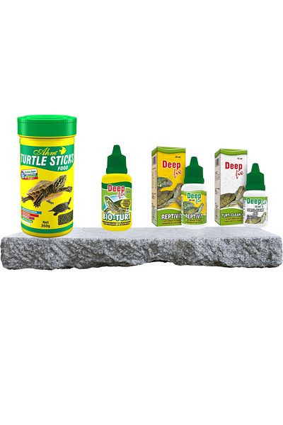 PureCanpati Turtle Care and Stick Food Set (Vitamin, Shell and Water Regulator)