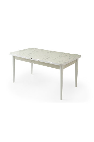 Viento Mobilya Kelebek Kütük Marmo Desen Highgloss Açılır 160X90 Masa (Açılım...