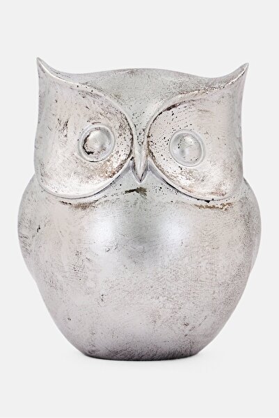 Muy Mucho شكل بومة 11 × 7 × 12 سم، فضي