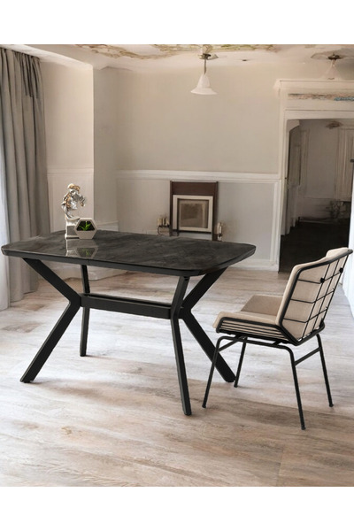 Viento Mobilya Açılır 130X80 Masa (Açılımış Ölçüsü 160X80) Siyah