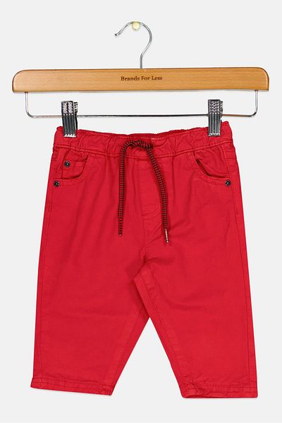 Dp Am Toddlers Girl Solid Pants, Red