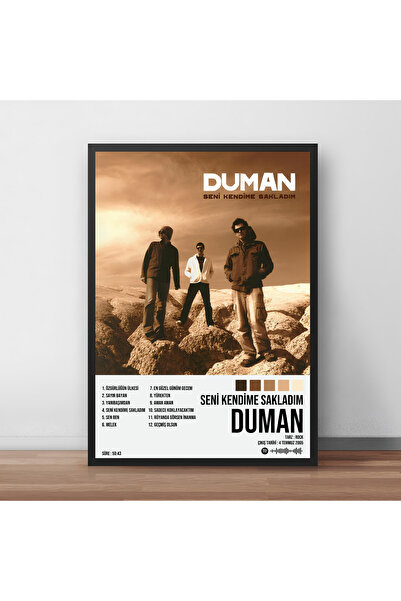 Orendart Duman - Seni Kendime Sakladım Albüm Spotify Çerçeveli Poster Tablo