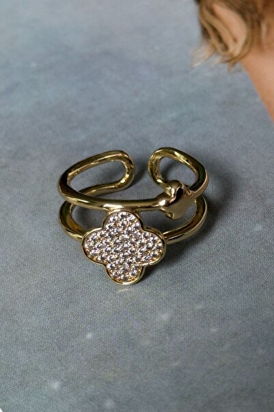 Trendy Butik Çelik Yonca Model Yüzük