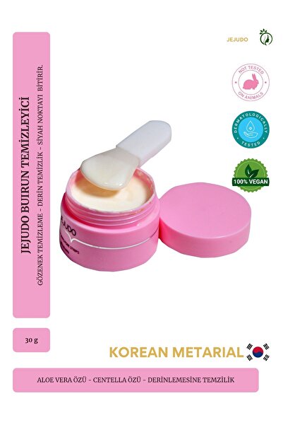 JEJUDO Burun Temizleme Macunu, Burun Bandı, Gözenek Giderici 60 Kullanımlık Maske 30 Gr/60 Strips