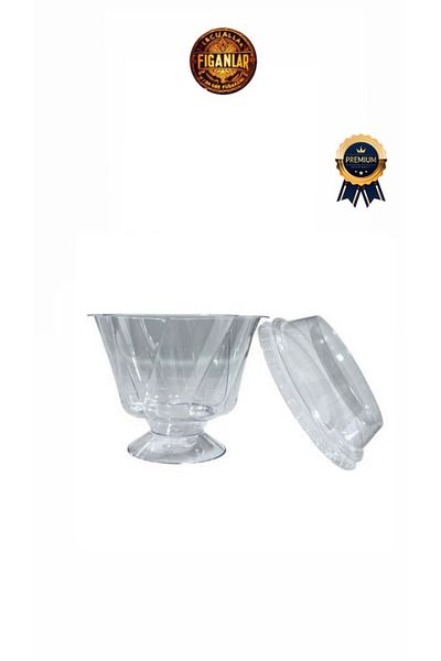 figanlar ambalaj 200Cc Footed Crystal Daisy Dessert Bowl 25 Pieces