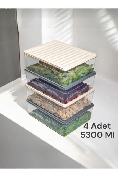 VİZYON 5300ml Deep Refrigerator Organizer Storage Container Refrigerator Organizer