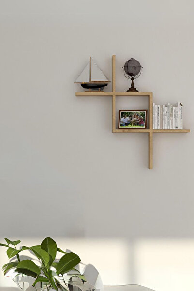 İda Wooden Zagy Dekoratif Duvar Rafı - Duvara Monte Kitaplık