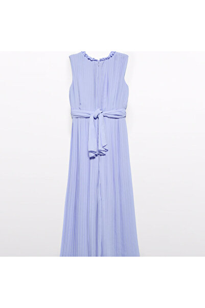 Abel & Lula Abel and Lula Kız Çocuk Pilili Luxury Şifon Tulum Lila L25Y5223