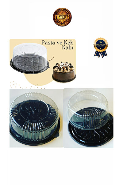 figanlar ambalaj Pasta Kek Saklama Kabı plastik kapaklı 10 adet pasta kutusu ...