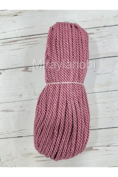 miraylahobi Kordon Halat İp 8 mm 10 Metre Gül Kurusu