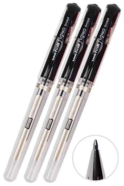 Artlantis Black Signing Pen 3 Pcs Uniball Signo Broad1.0 mm Roller Pilot Pen ...