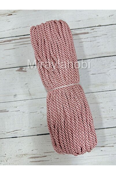 miraylahobi Kordon Halat İp 8 mm 10 Metre Pudra