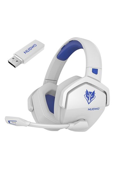 Choice Whiteblue Nubwo G06 Dual Wireless Gaming Headset With Microphone For Ps5, Ps4, Pc, Mobile, Switch, 2