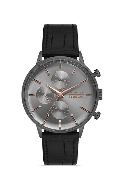 MICHAEL TOMMY Leather Men's Wristwatch - Mt-20289G-Grgr33