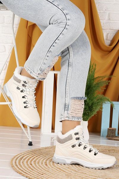 lumberjack Debora White Color Wool Women's Outdoor Boots Shoes Outdoor