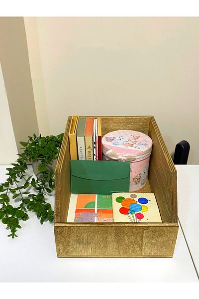 Limon Dekor Wooden 45 Record Box - Organizer Box - Wooden 45 Record Box