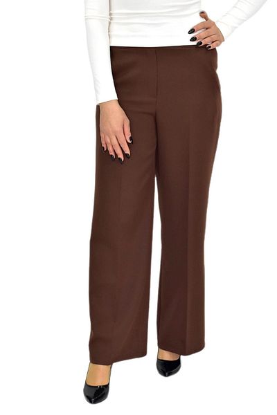 Nazal Women's Loose Wide Leg Elastic Waist Fabric Trousers Bgl-St04322