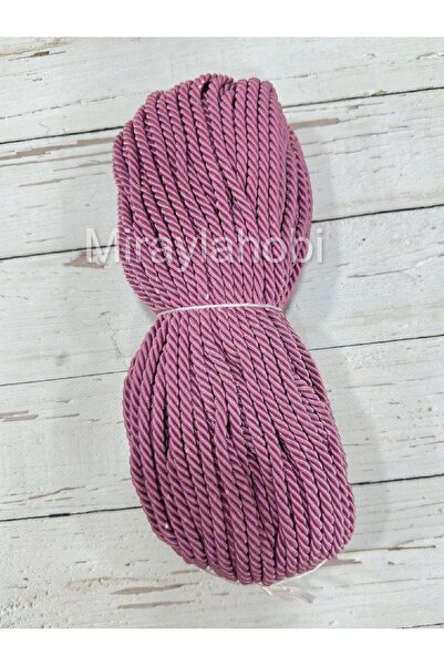 miraylahobi Kordon Halat İp 8 mm 10 Metre Koyu Gül
