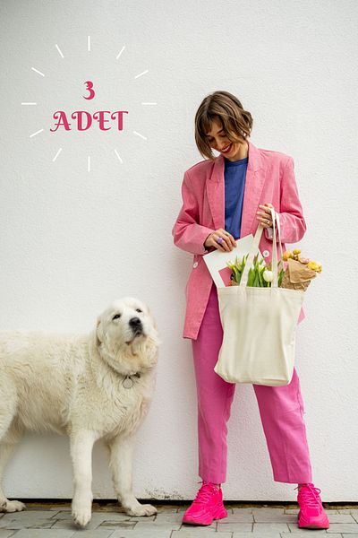 Salvia Dione Cloth Bag 3 Pieces Can Be Punch Cotton Shopping Bag Market Grocery Bag Beach Bag